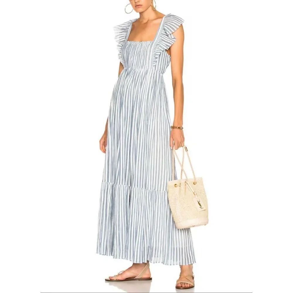 Ulla Johnson Ariane Dress | Blue and White in 4